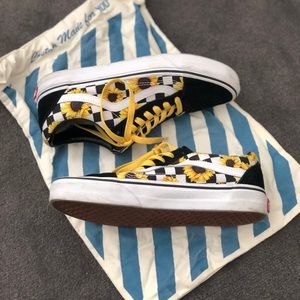 yellow checkered old skool vans